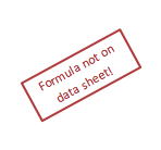 Formula not on data sheet!