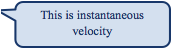 This is instantaneous velocity