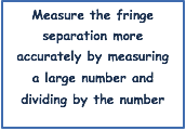 Measure the fringe separation more accurately by measuring a large number and dividing by the number